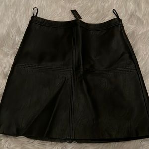 NWT black leather skirt The Limited sz 2